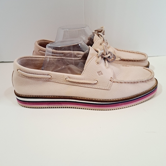 Sperry A/O 2-Eye Stacked Eva Multi Stripe in Rose Size 12 - Picture 4 of 12